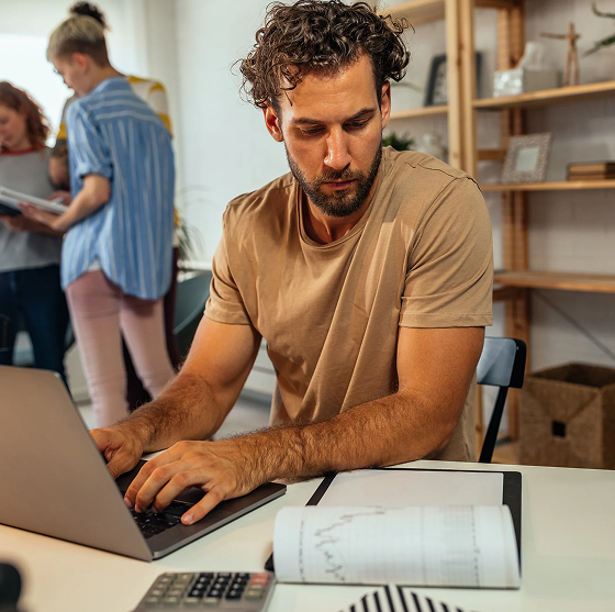 Team member working